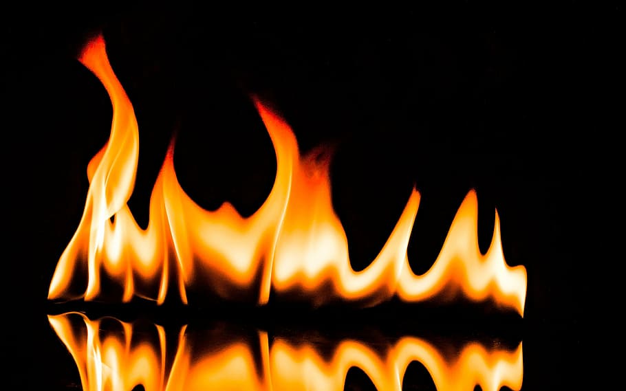 brown flame, fire, burn, hot, light, heat, embers, hell, glow HD wallpaper