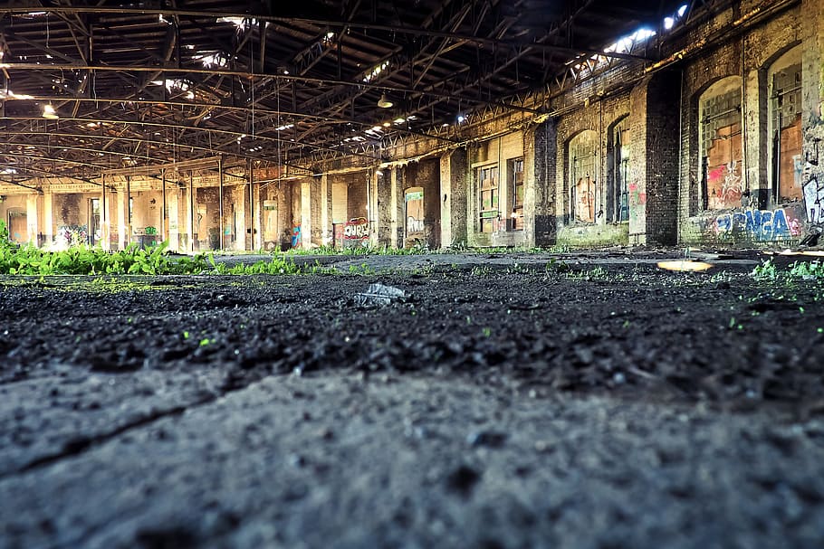 close-up of brown soil, lost places, pforphoto, old factory, leave, HD wallpaper