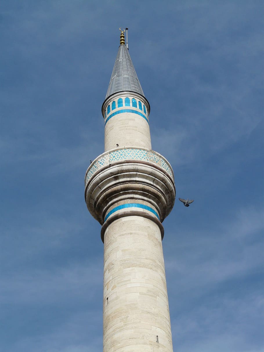 minaret, tower, dove, mosque, konya, mausoleum, mevlana, jalal ad din rumi HD wallpaper