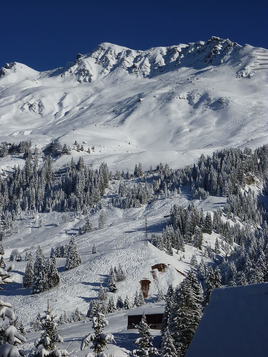 Mountains, Horn, Switzerland, black horn, winter, wintry, swiss alps, HD wallpaper