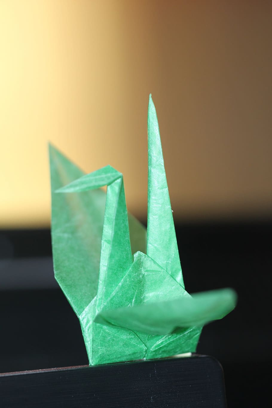 paper cranes, green, bird, handwork, manual, green color, close-up HD wallpaper