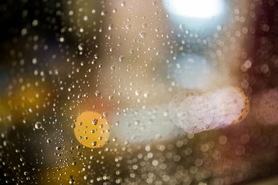 untitled, close, photo, glass, window, rain, raining, rain drops HD wallpaper
