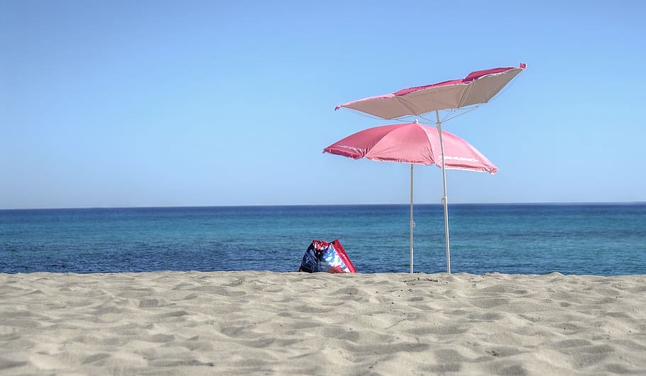 Seaside, Beach, Vacation, Sand, summer, holiday, water, blue HD wallpaper