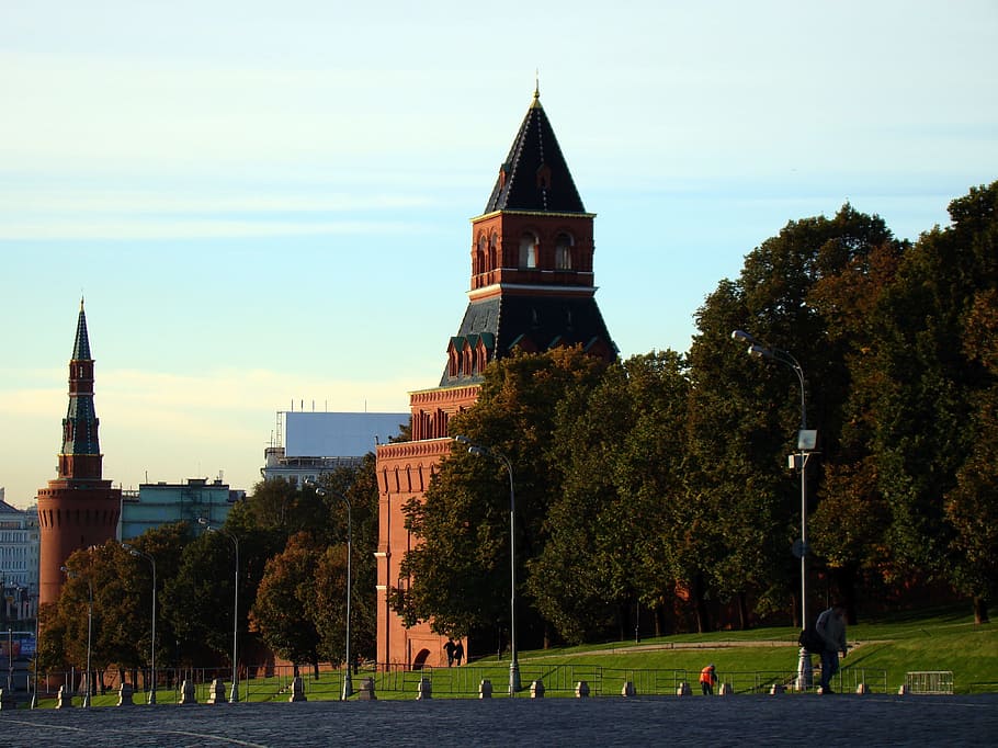 The Annunciation Tower, kremlevskaya embankment, the kremlin, HD wallpaper