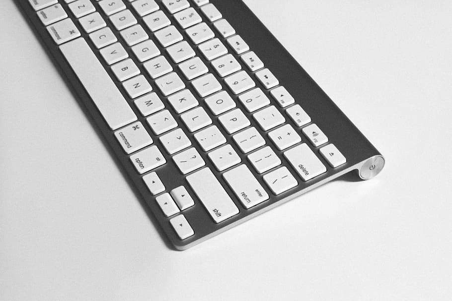 close-up photo of Apple Wireless Keyboard, computer, technology HD wallpaper