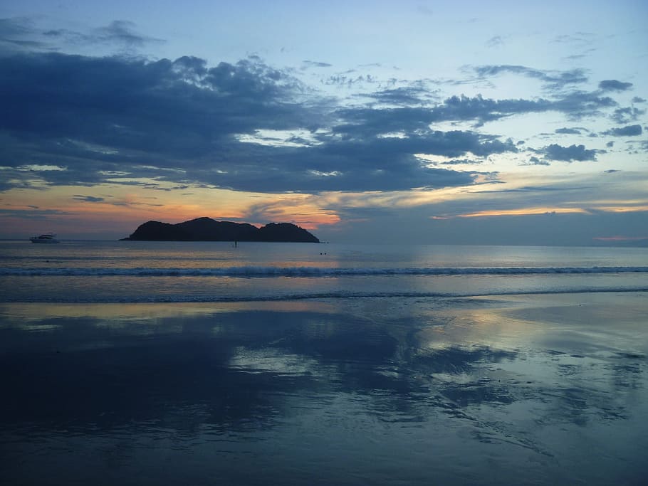 sunset, mar, cloud, horizon, landscape, water, sky, cloud - sky HD wallpaper