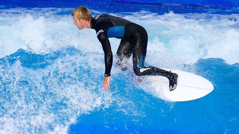 surfing, surfboard, courage, skill, balance, fun, sport, motion HD wallpaper