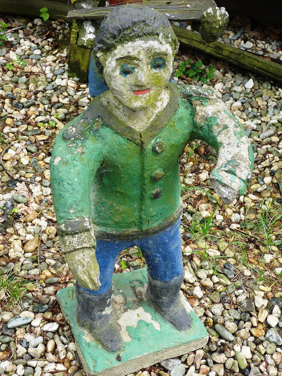 sculpture, folk, character, guy, man, human representation HD wallpaper