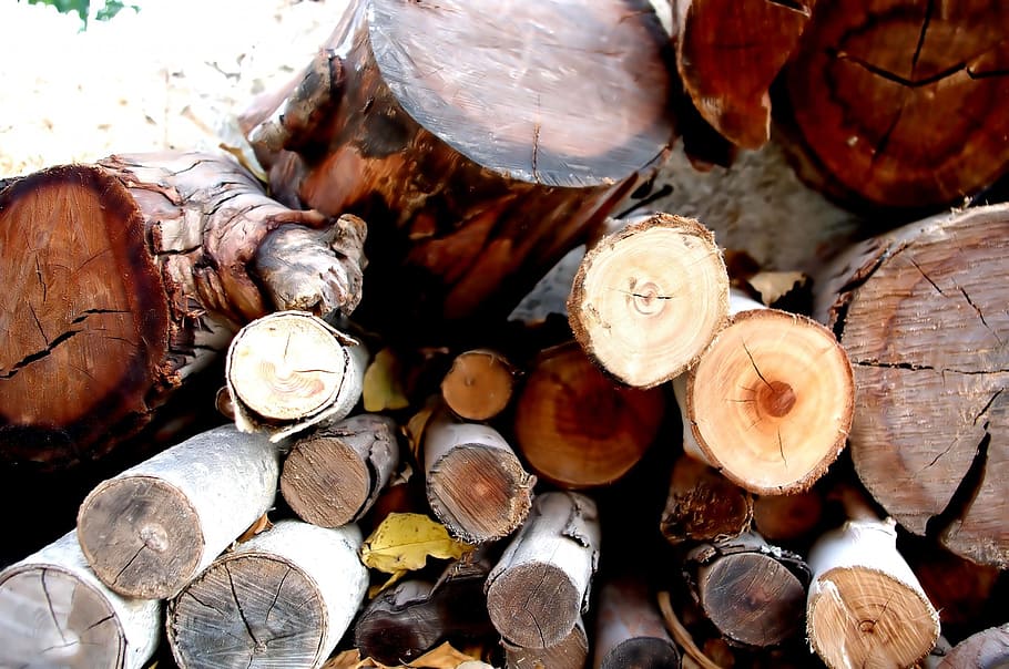 wood, stack, background, winter, fire, prepare, snow, outside HD wallpaper