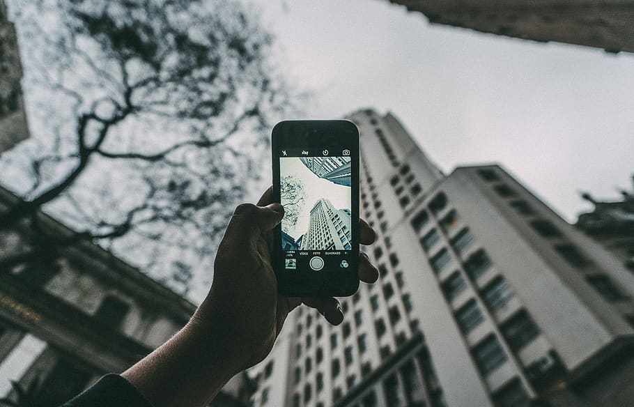 hand, camera, capture, phone, building, structure, tree, architecture HD wallpaper