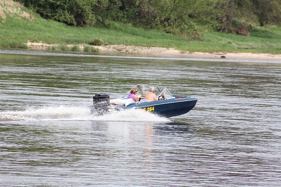 motor boat, river, speed, water, nautical vessel, transportation HD wallpaper