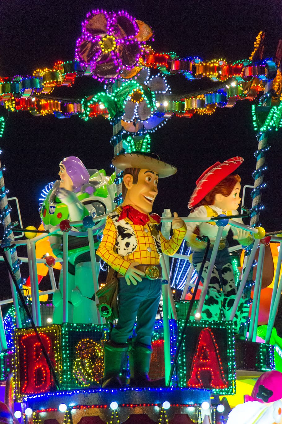Toy Story mascots, disney, japan, parade, tokyo, toy's story, HD wallpaper