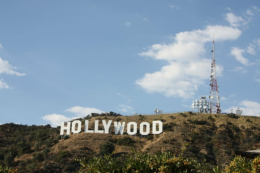 Hollywood landmark during daytime, hollywood signs, nature, usa, HD wallpaper