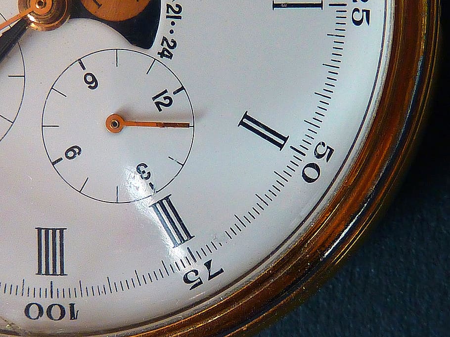 chronometer, gold, chain, mechanics, metal, hour, pocket watch HD wallpaper