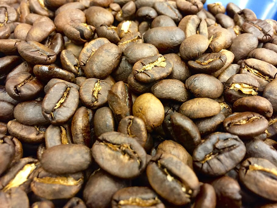 coffee, baking, coffee beans, food and drink, large group of objects HD wallpaper