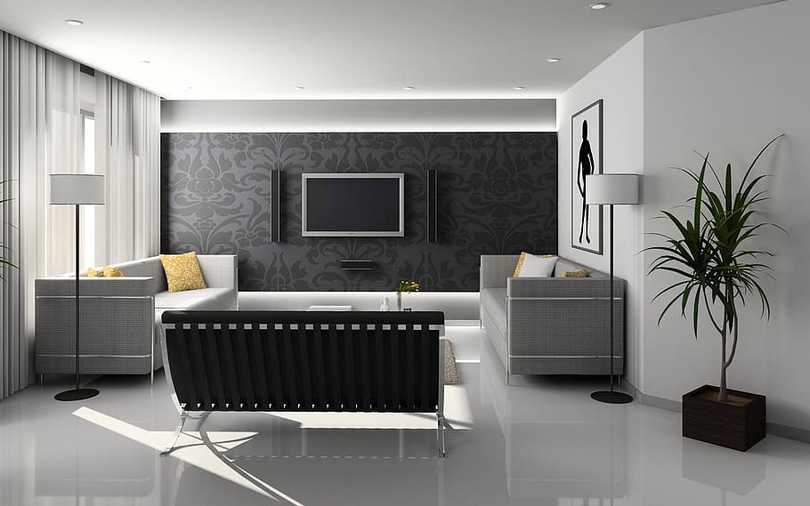 furniture living room set, livingroom, interior design, indoors, HD wallpaper