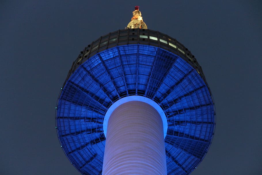 namsan, n seoul tower, republic of korea, namsan tower, night view