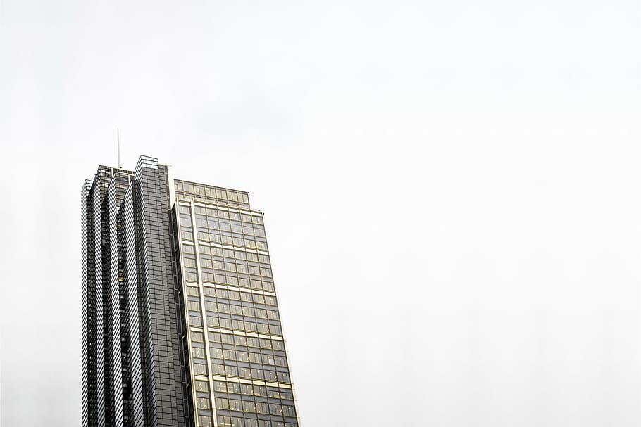 gray painted building with white background, architecture, infrastructure HD wallpaper
