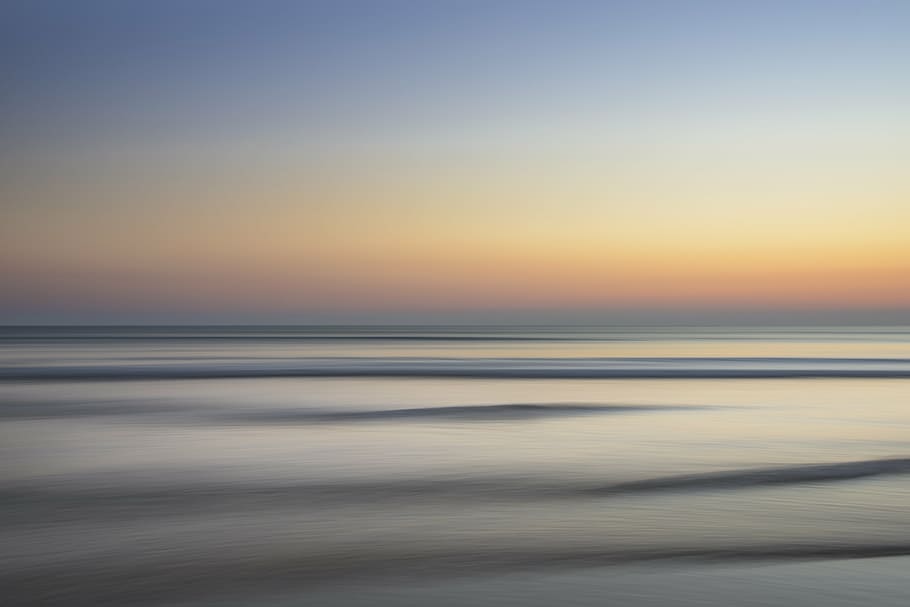 untitled, water, waves, tranquil, smooth, surface, twilight HD wallpaper
