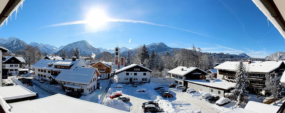 Alps, Oberstdorf, Germany, Landscape, nature, tourism, snow, HD wallpaper