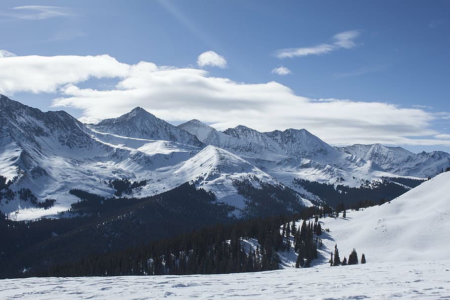 snow covered mountain, alpine, alps, snowscape, landscape, winter HD wallpaper