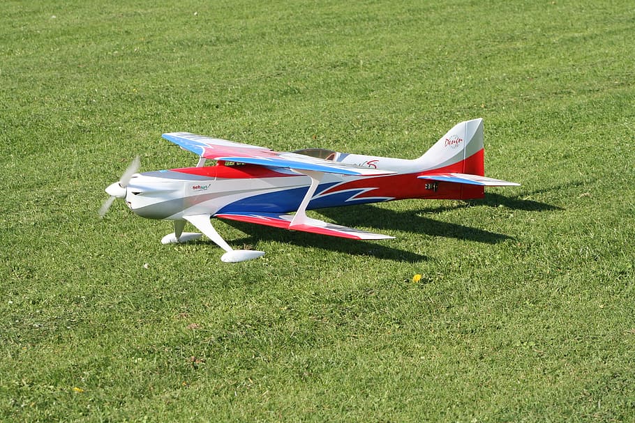 plane, modeling, hobby, grass, plant, green color, day, land HD wallpaper