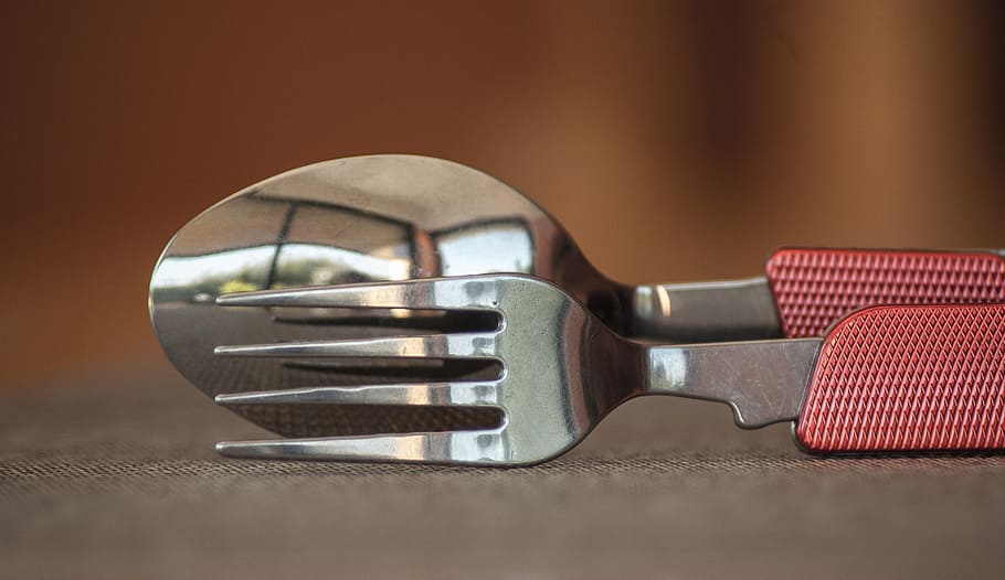 cutlery, fork, spoon, teeth, stainless Steel, equipment, close-up HD wallpaper