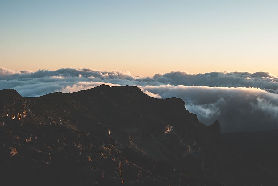 mountains, peaks, summit, clouds, sky, scenics - nature, beauty in nature HD wallpaper
