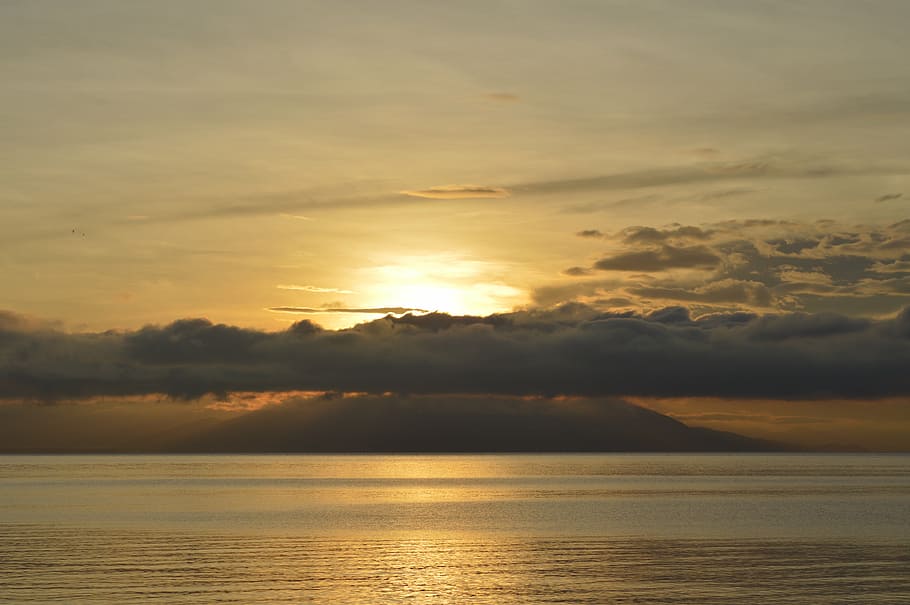 beach, cloud, cloud formation, dawn, daylight, dusk, evening HD wallpaper