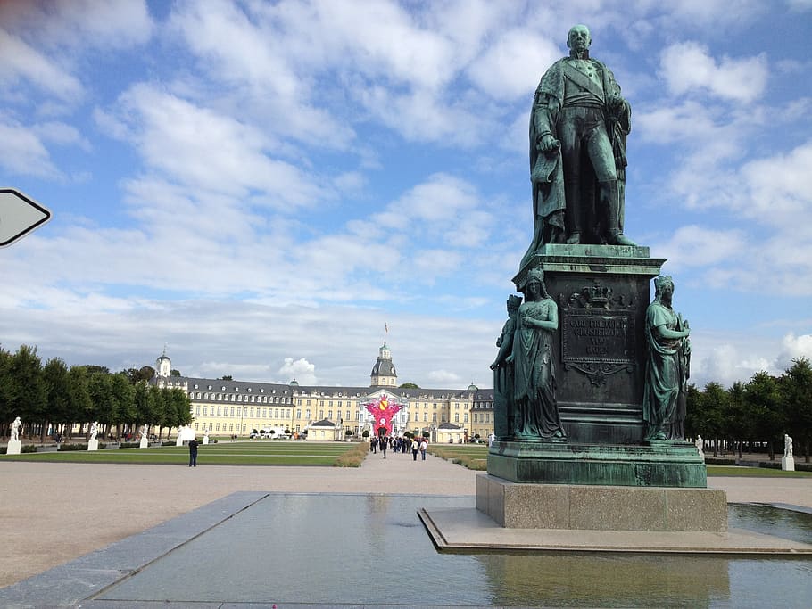 germany, karlsruhe, statue, sculpture, architecture, built structure HD wallpaper