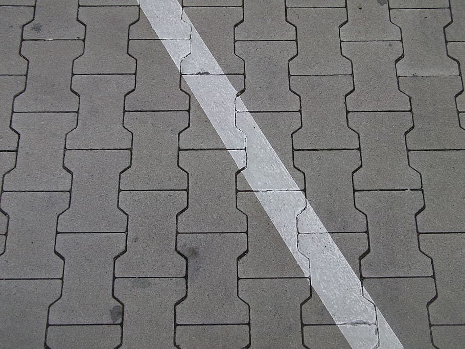 ground, parking, lines, cobblestones, diagonal, oblique, full frame HD wallpaper