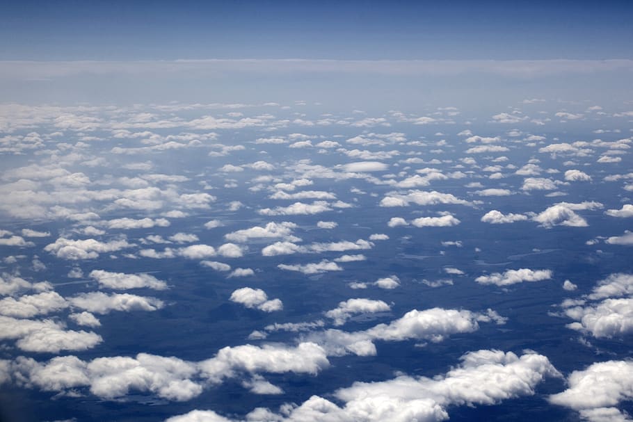 blue sky, white cloud, the scenery, cloud - sky, beauty in nature HD wallpaper