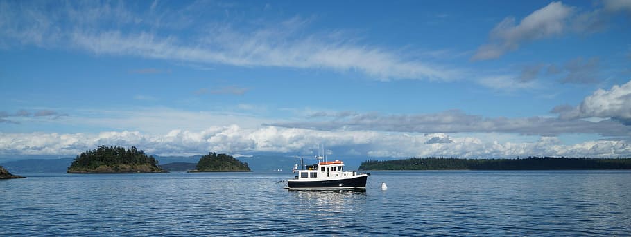 panoramic, seascape, cloud, blue, sky, water, ocean, tourism HD wallpaper
