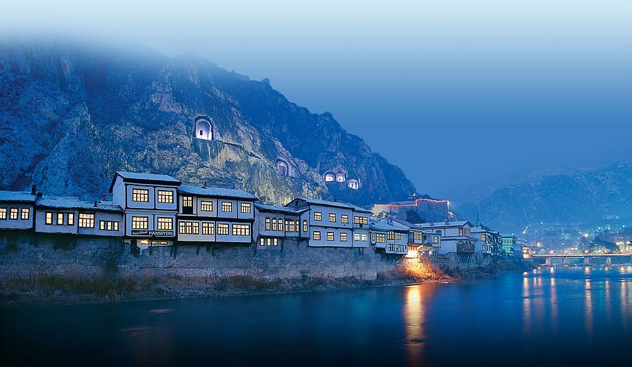 Amasya, King, Kennedy, Kennedy, City, harşena, water, building exterior, HD wallpaper