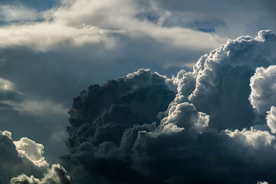 time lapse photography of gray clouds, weather, lookup, sky HD wallpaper