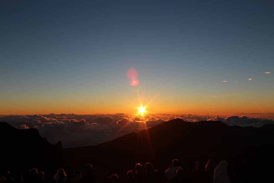 Sunrise, Clouds, above the clouds, sunset, sky, silhouette HD wallpaper
