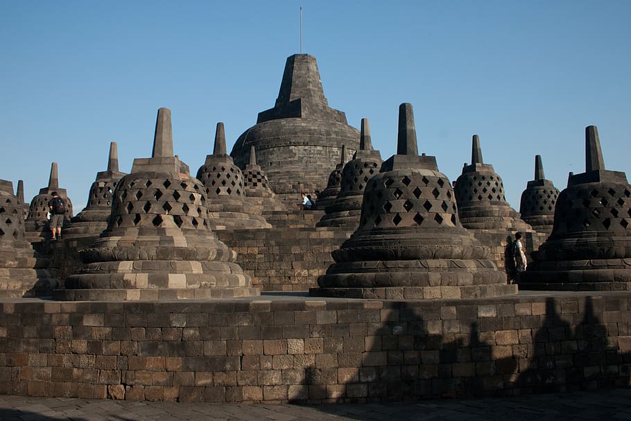 indonesia, bropudur, java, architecture, built structure, religion HD wallpaper