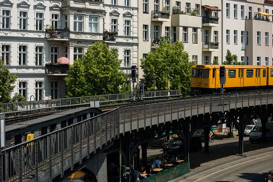 Train, Bridge, Berlin, City, bridge berlin, germany, architecture HD wallpaper