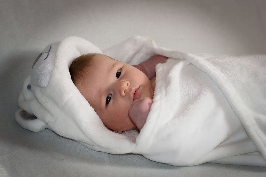 HD wallpaper: baby with white blanket, newborn, child, cute, baby girl,  birth | Wallpaper Flare