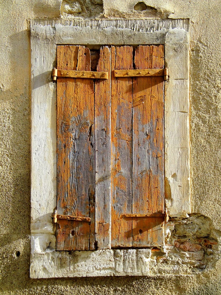window, shutters, old, window frame, house window, broken, architecture HD wallpaper