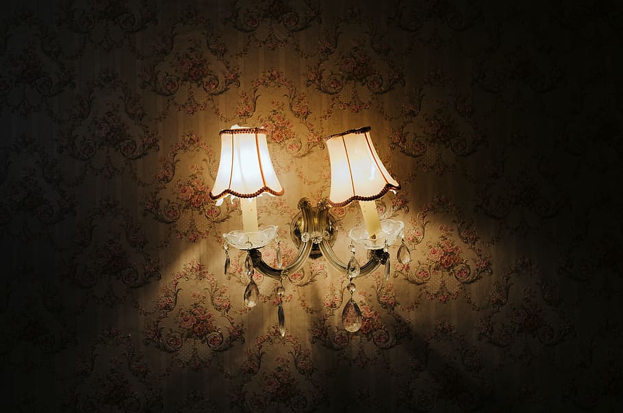 Old wall lamp, objects, electric Lamp, lighting Equipment, illuminated HD wallpaper