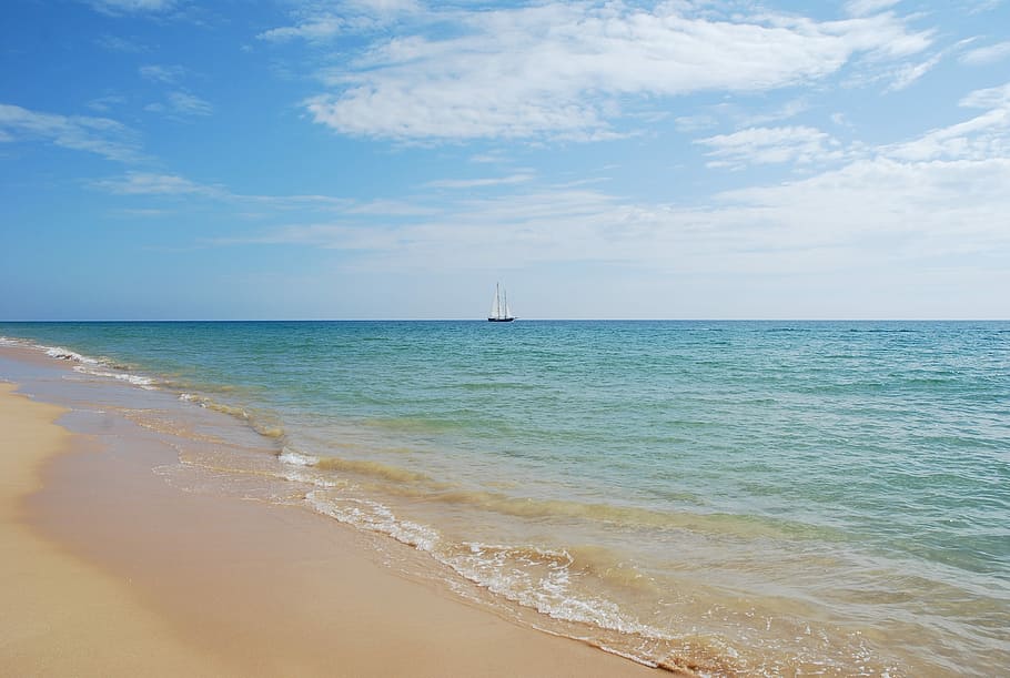 Sea, Beach, Portugal, Algarve, beautiful beaches, beach sea, HD wallpaper