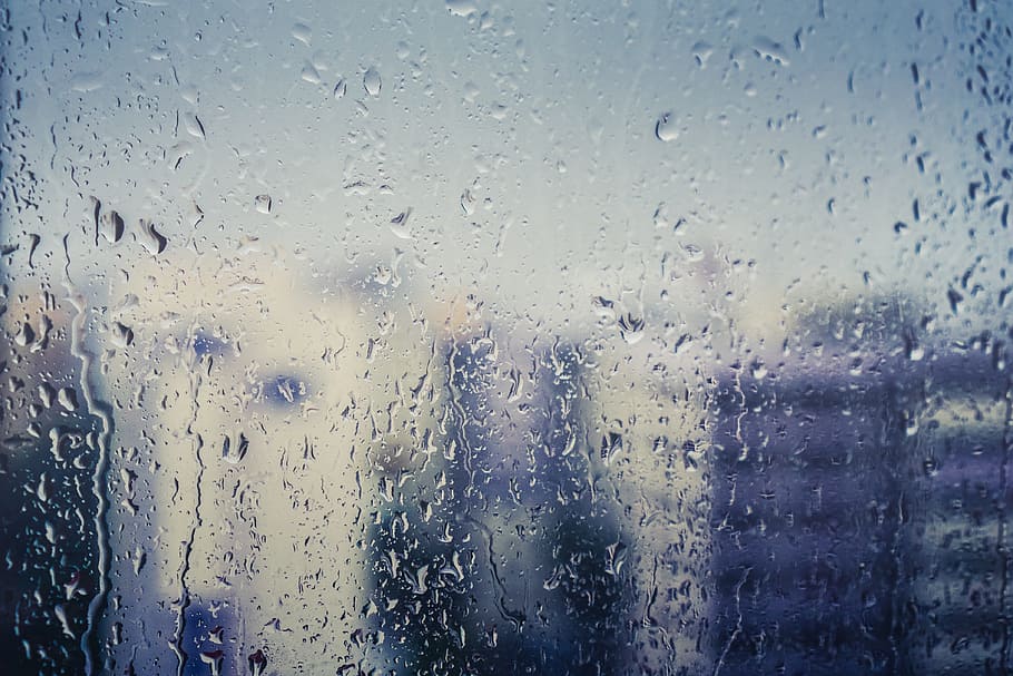 window, raining, wet, drop, glass - material, transparent, water HD wallpaper