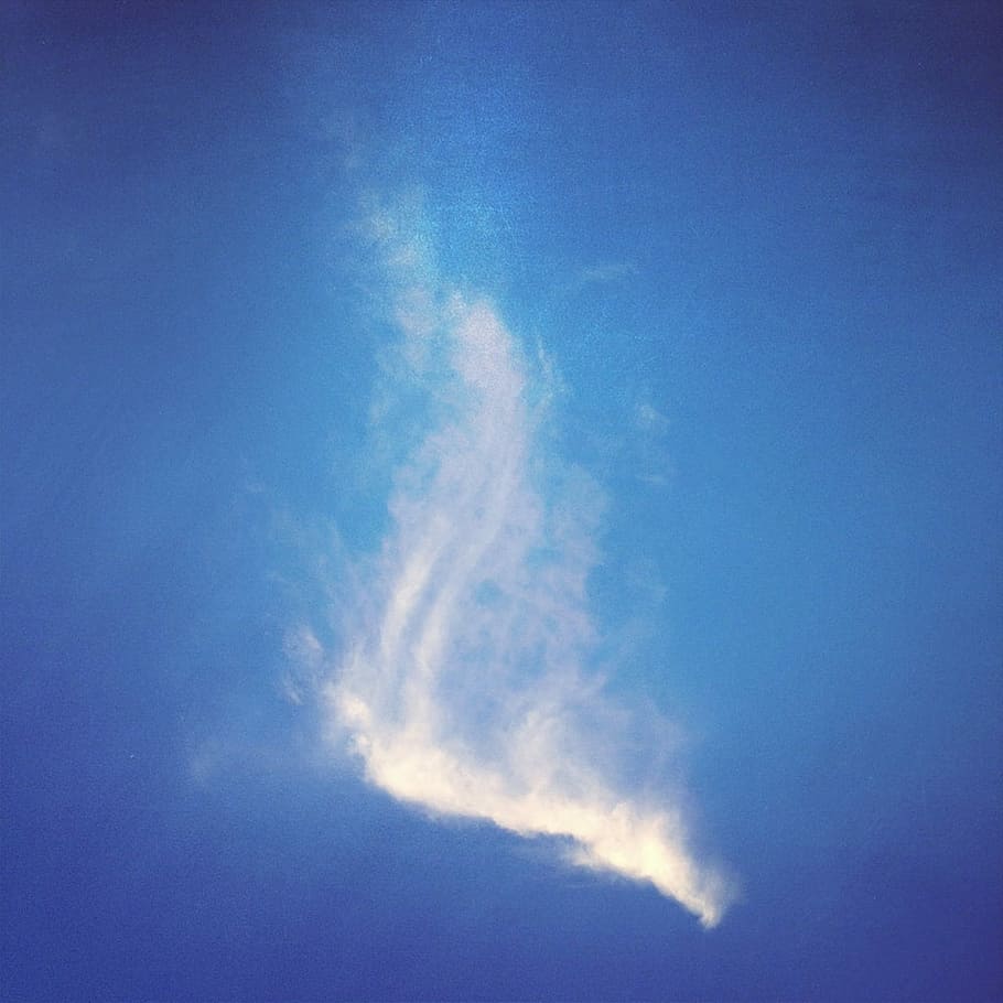 untitled, sky, cloud, wisp, blue, white, smooth, beauty, light HD wallpaper
