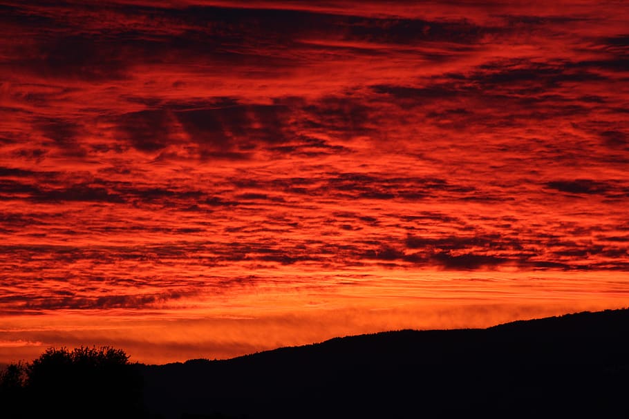 sunset, nature, dusk, evening, beauty in nature, sky, orange color HD wallpaper