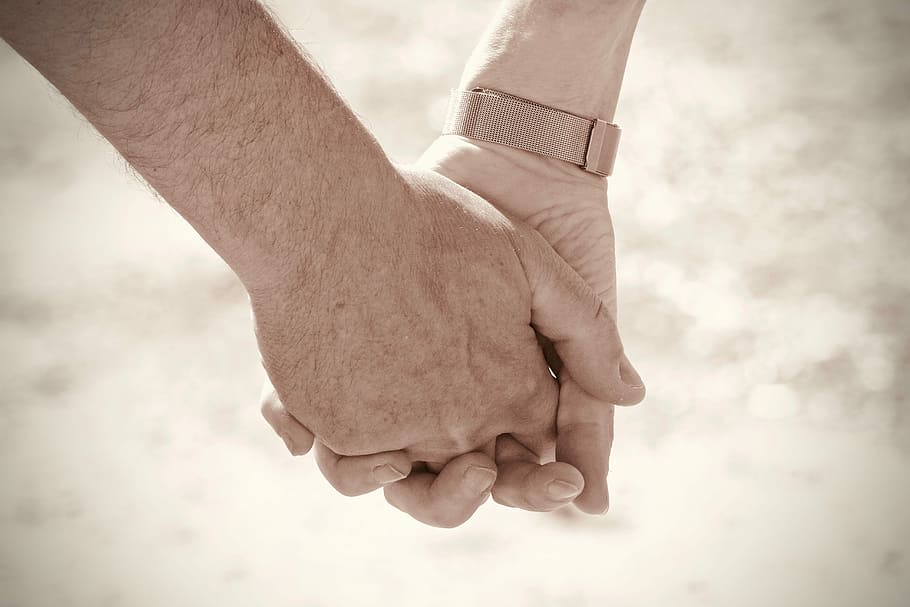 two person holding hands, feeling, love, tenderness, emotions HD wallpaper