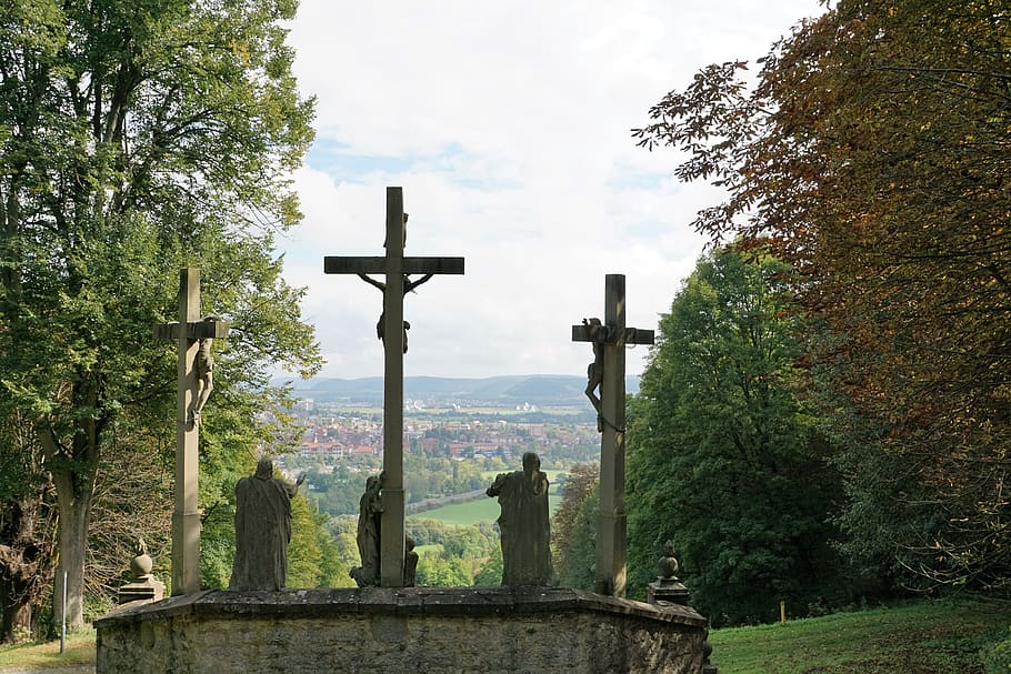 hammelburg, monastery, saaleck, germany, religion, holy, way of the cross, HD wallpaper