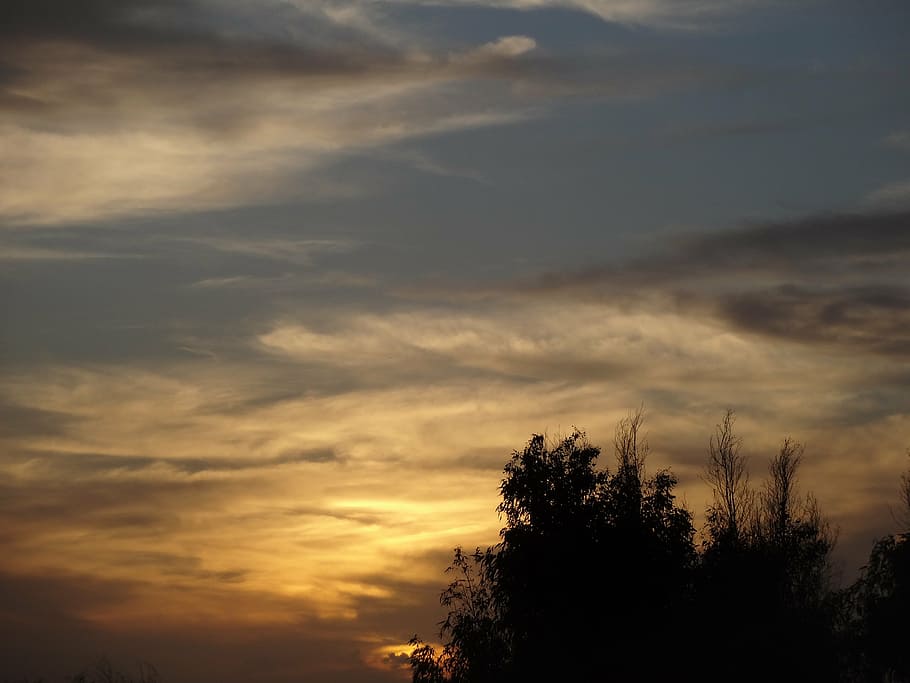 sun, sunset, sky, twilight, landscape, cloud, nature, picture HD wallpaper