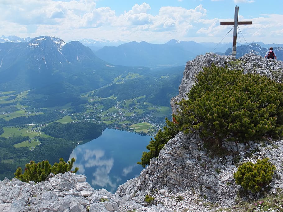 mountains, austria, summit cross, styria, alpine, scenics - nature