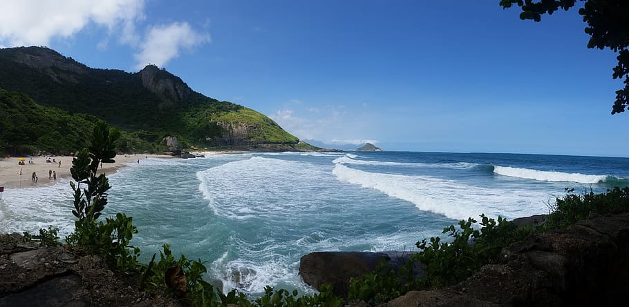 prainha, beach, waves, water, sea, land, sky, scenics - nature HD wallpaper